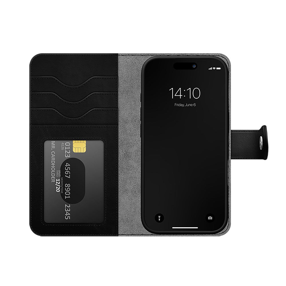 iDeal Of Sweden iPhone 16 Magnet Wallet+ Deksel - Black