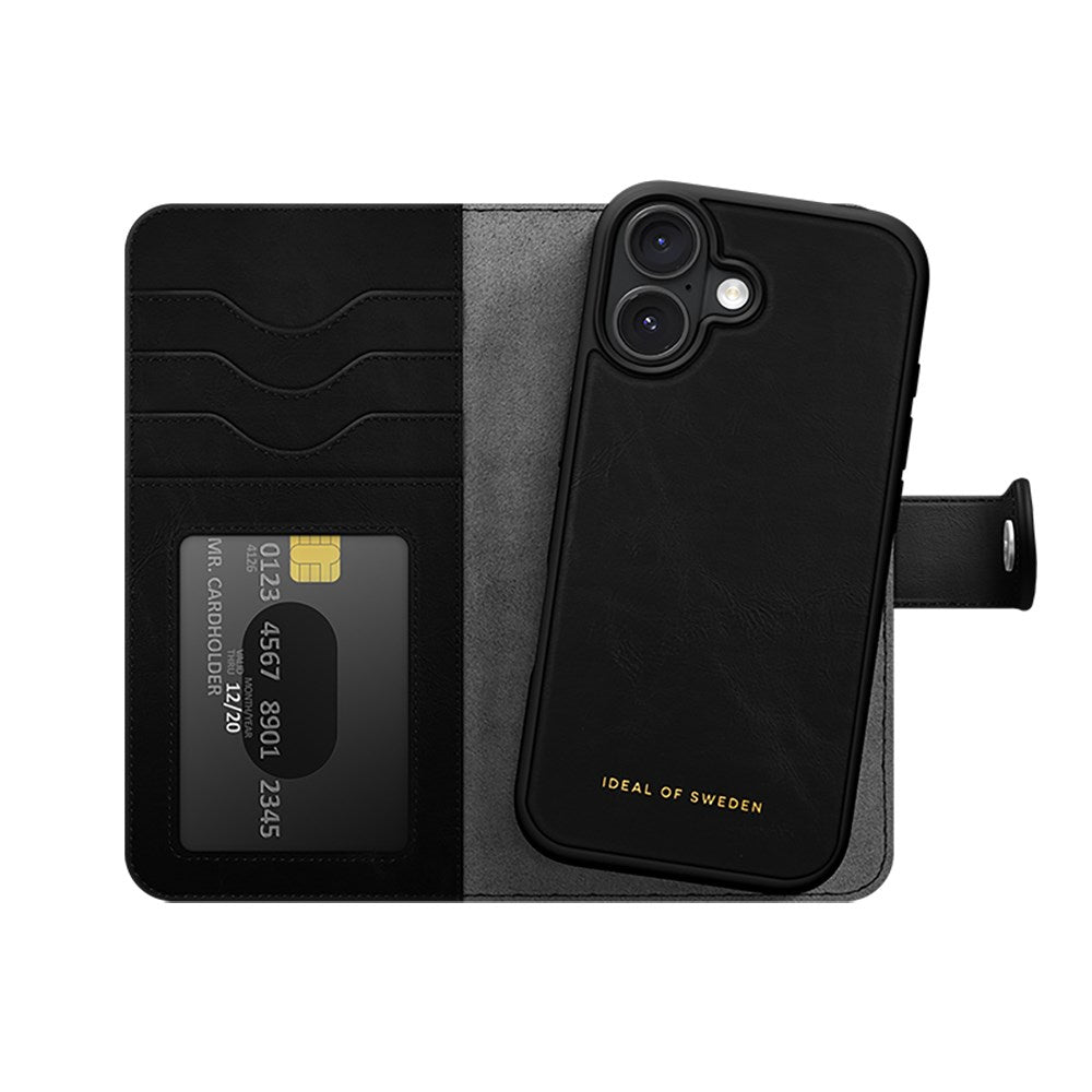 iDeal Of Sweden iPhone 16 Plus Magnet Wallet+ Deksel - Black