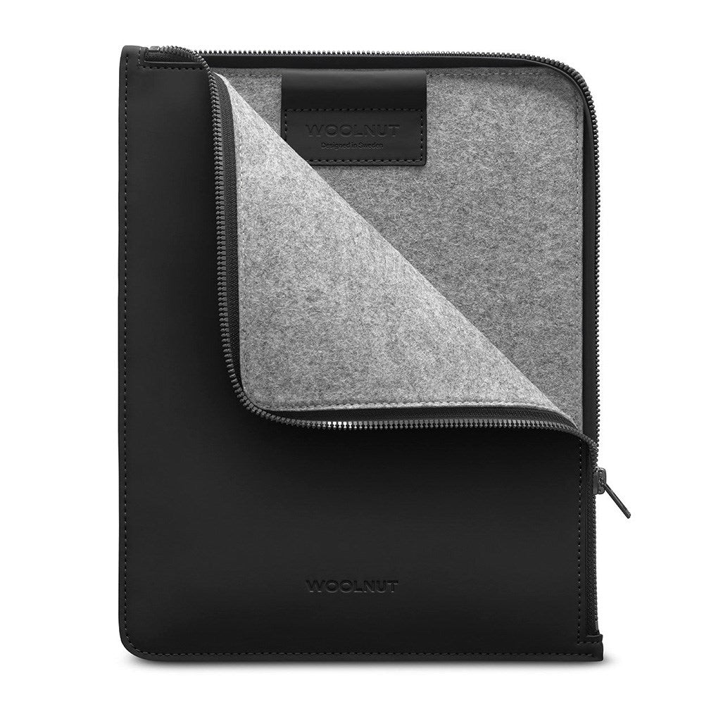 Woolnut PU Kunstskinn Folio Sleeve For iPad / Nettbrett (295 x 230mm) - Svart