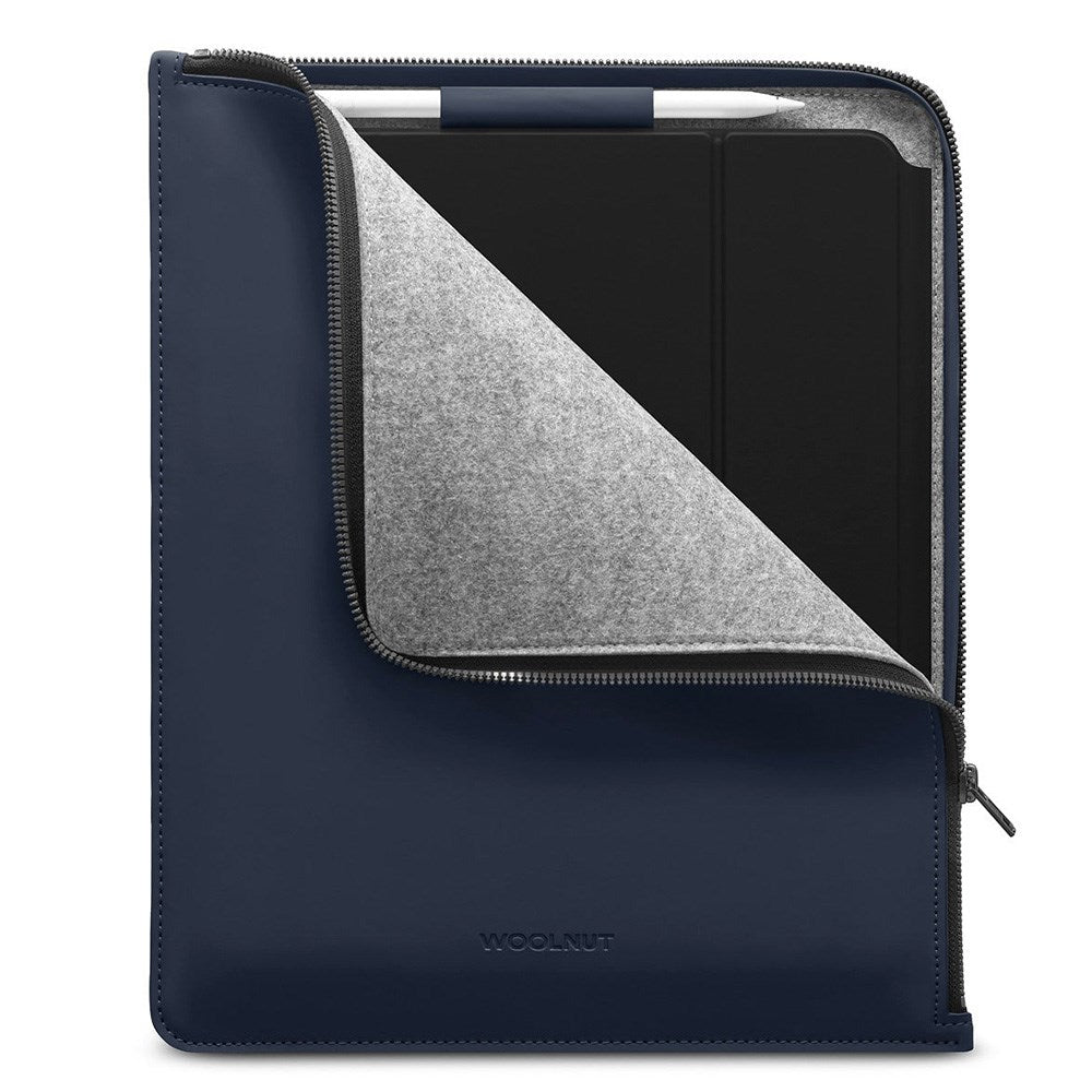 Woolnut PU Kunstskinn Folio Sleeve For iPad / Nettbrett (325 x 265mm) - Blå