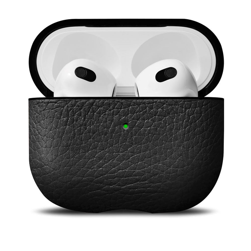 Woolnut AirPods (3. gen.) Deksel i Ekte Skinn - Svart