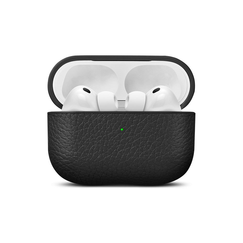 WOOLNUT Apple AirPods Pro (3. gen.) Ekte Skinn Deksel - Svart