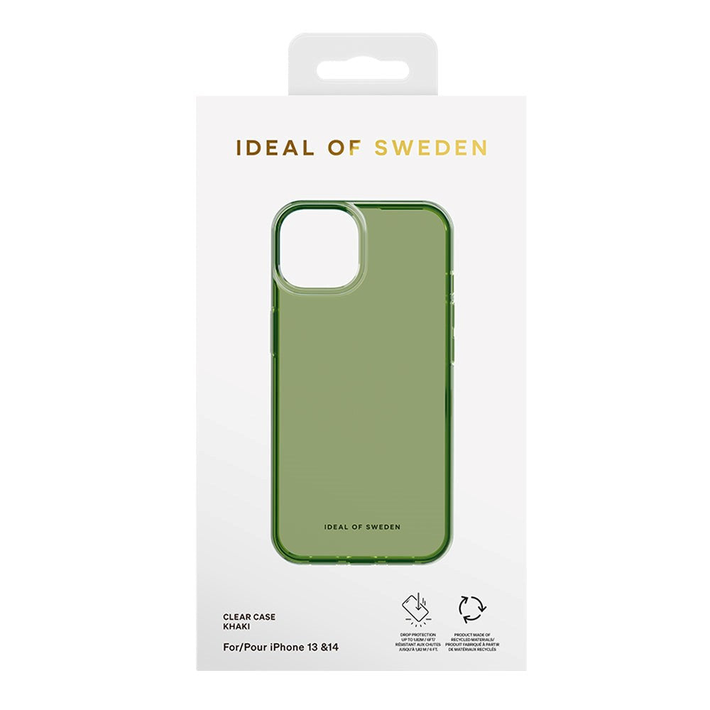 iPhone 14 / 13 Ideal Of Sweden Clear Deksel - Khaki