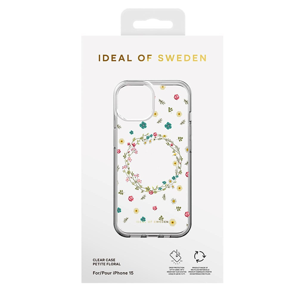 iPhone 15 iDeal Of Sweden Clear Deksel - Petite Floral