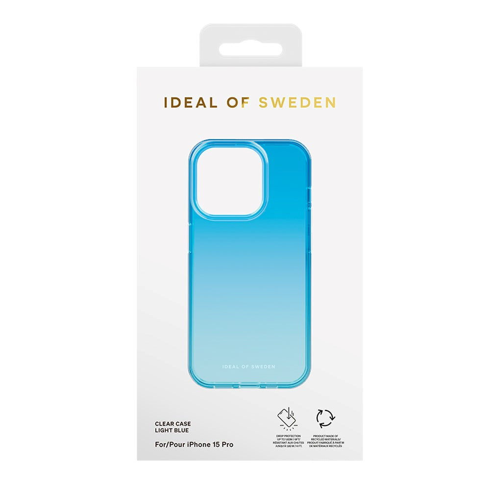 iPhone 15 Pro iDeal Of Sweden Clear Deksel - Light Blue