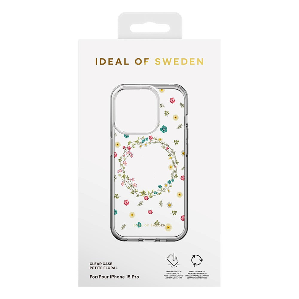 iPhone 15 Pro iDeal Of Sweden Clear Deksel - Petite Floral