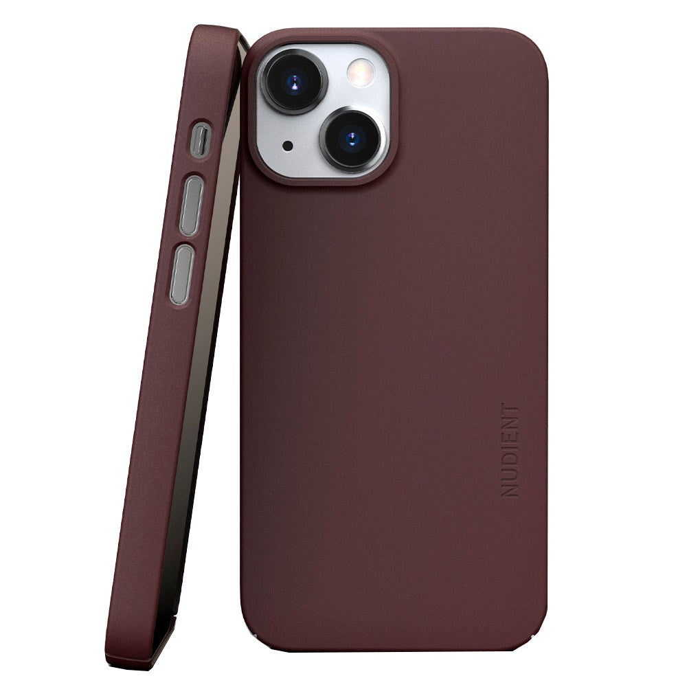 Nudient Thin Case V3 iPhone 13 Mini Deksel - Sangria Red