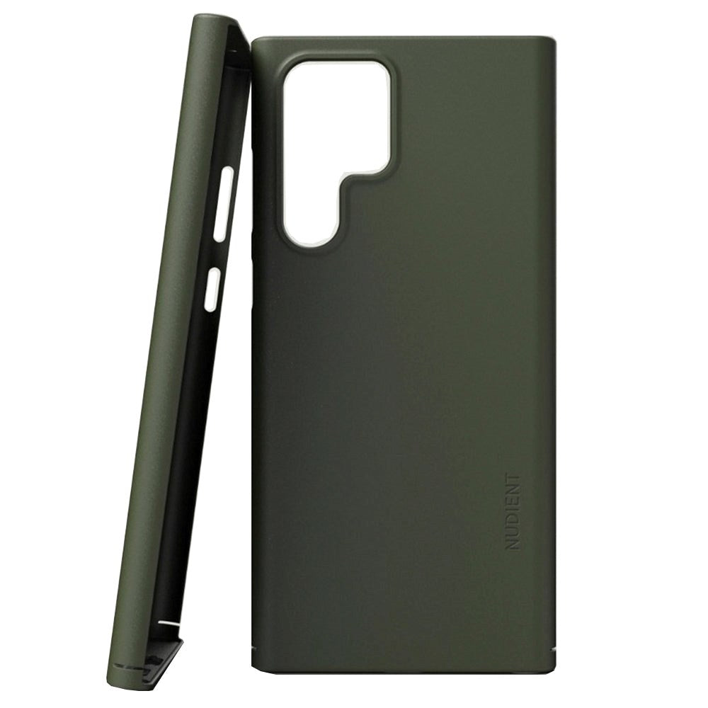 Nudient Thin Case V3 Samsung Galaxy S22 Ultra Deksel - Pine green