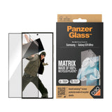 Samsung Galaxy S24 Ultra PanzerGlass Matrix AntiBacterial Ultra Wide Fit Skjermbeskyttelse - AlignerKit - Platinum Strength -  Gjennomsiktig