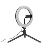 White Shark 1200lm Ringlampe med Stativ & Mobilholder - 20cm - Svart