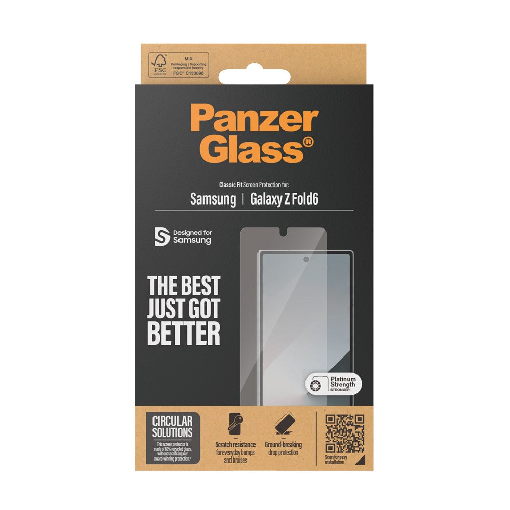 Samsung Galaxy Z Fold6 PanzerGlass Classic Fit Skjermbeskyttelse - Platinum Strength - Gjennomsiktig