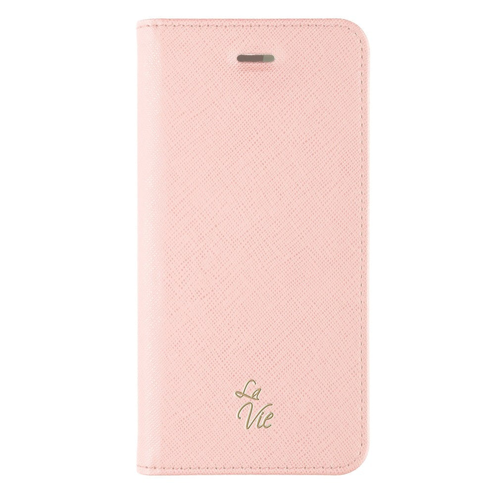 iPhone X/XS La Vie Flip Deksel med Kortholder - Pink