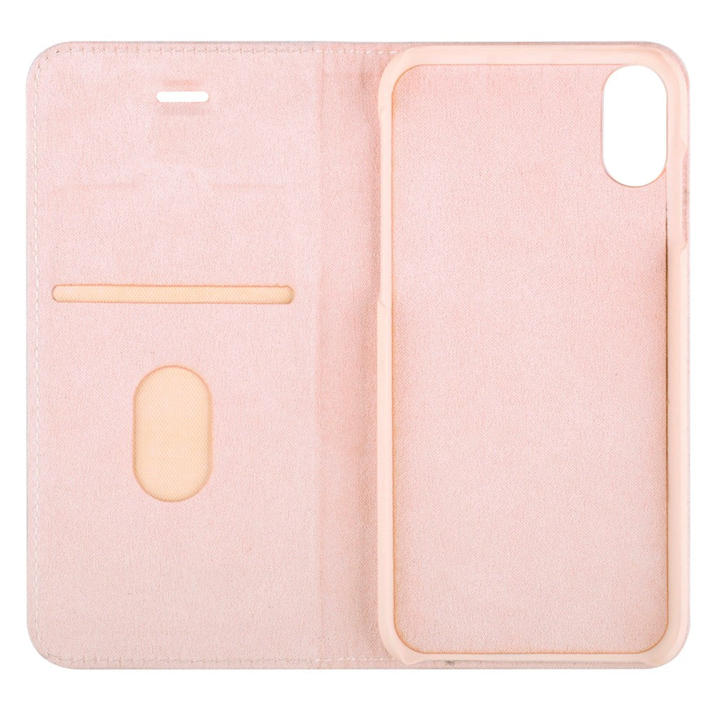 iPhone X/XS La Vie Flip Deksel med Kortholder - Pink