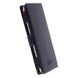 Krusell Sigtuna FolioWallet Universal Skinn Flip Deksel med Lommebok - Svart (Maks. Mobil: 155 x 75 x 10 mm)