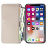 Krusell Pixbo 4 Card FolioCase iPhone Xs Max Skinn Flip Deksel - Beige