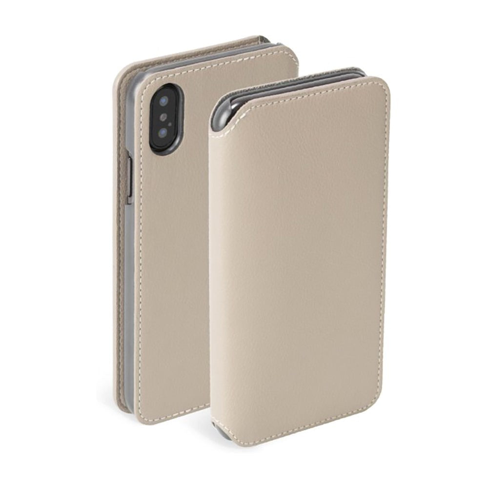 Krusell Pixbo 4 Card FolioCase iPhone Xs Max Skinn Flip Deksel - Beige