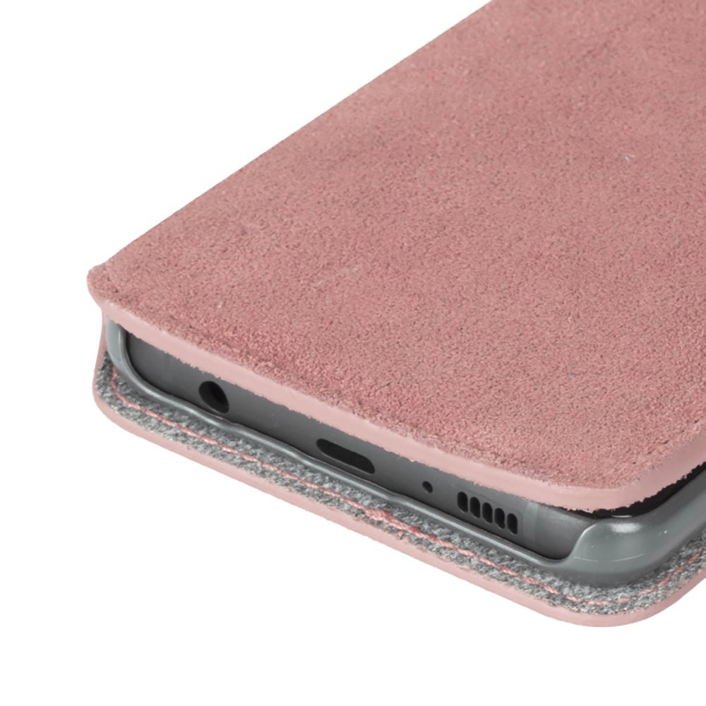 Krusell Broby Slim Wallet Samsung Galaxy S10+ (Plus) Semsket Skinn Flip Deksel med Lommebok - Rosa