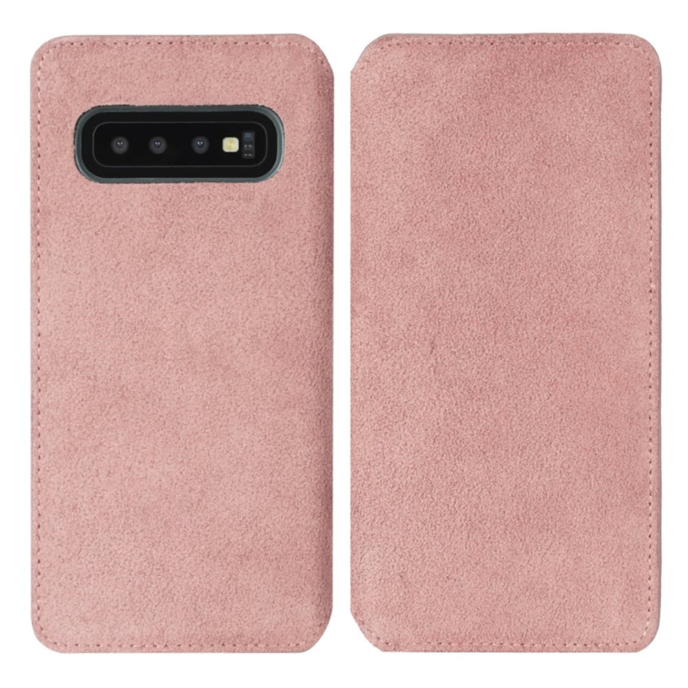 Krusell Broby Slim Wallet Samsung Galaxy S10+ (Plus) Semsket Skinn Flip Deksel med Lommebok - Rosa