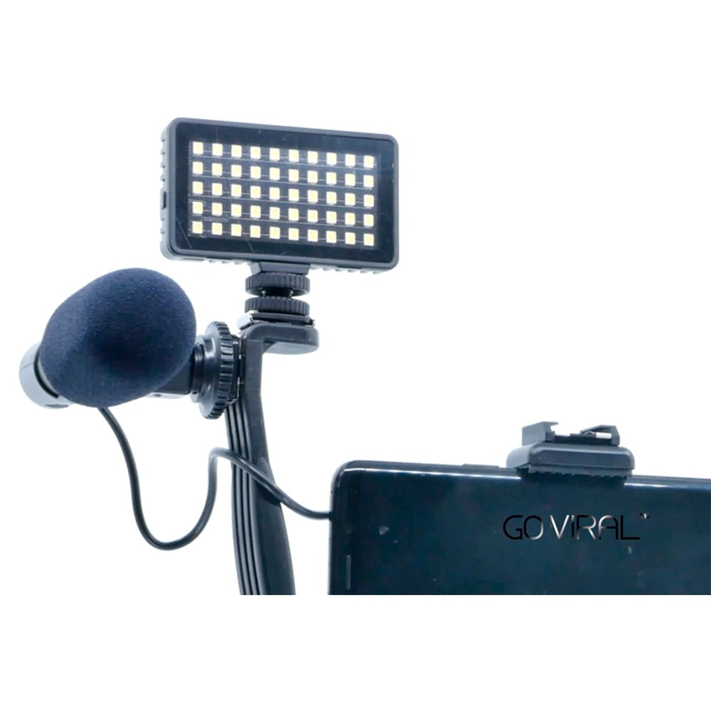 Digipower Super Star Vlogging Kit m. Stativ for Smartphone m. Fjernkontroll & Mikrofon - Svart