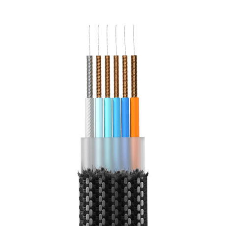 Rolling Square inCharge X USB-A og USB-C-kabel For Micro USB / USB-C / Lightning 6-In-1 100W - Svart