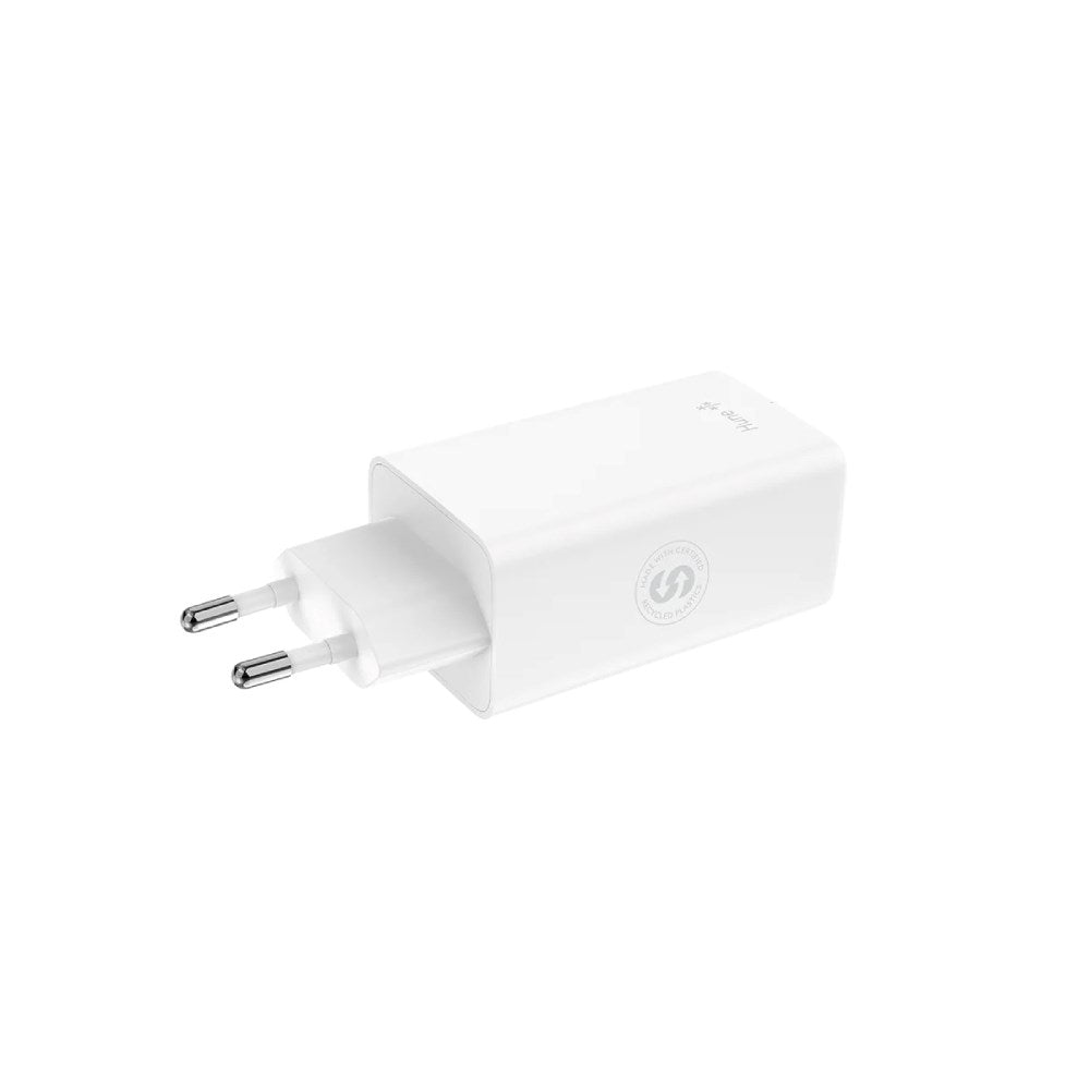 Hune Huron 65W Vegglader med 2 x USB-C 1 x USB-A - Hvit