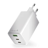 Hune Huron 100W Vegglader med 2 x USB-C 1 x USB-A - Hvit