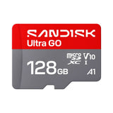 SanDisk MicroSD Ultra Go Minnekort - 128GB - Rød / Grå