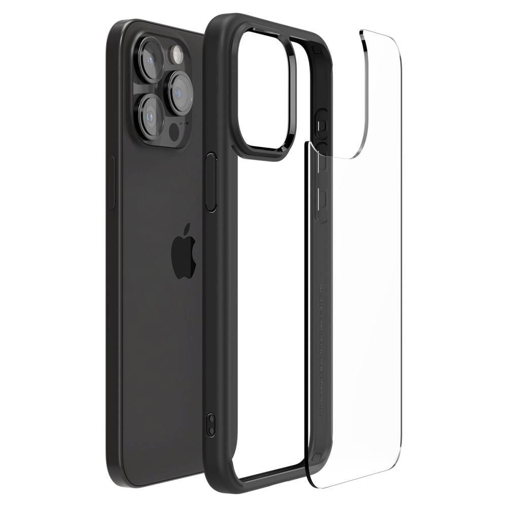 iPhone 15 Pro Max Spigen Ultra Hybrid Deksel - Gjennomsiktig / Svart