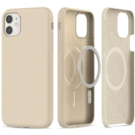 iPhone 11 Tech-Protect Silikon Deksel - MagSafe Kompatibel - Beige