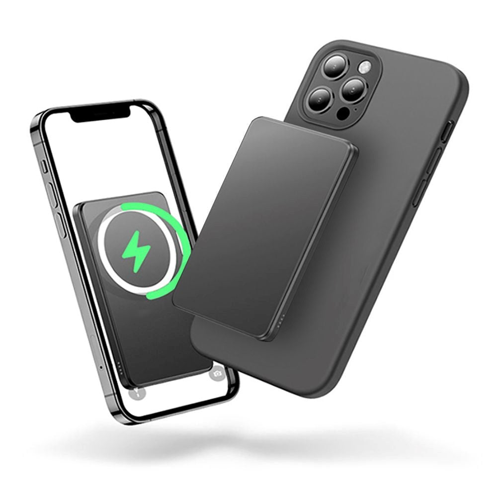 Tech-Protect 20W LifeMag 5.000 mAh PowerBank - 1 x USB- C / Trådløs Lading - MagSafe Kompatibel - Svart