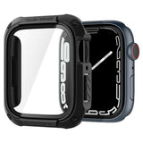 Apple Watch 9/8/7 (45 mm) SPIGEN Tough Armor Deksel m. Beskyttelsesfilm - Svart