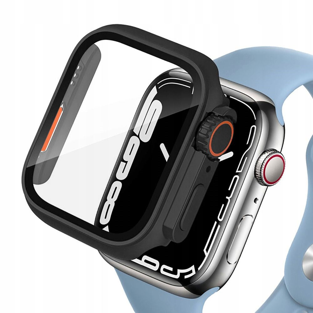 Apple Watch Tech-Protect DEFENSE360 Smartwatch-deksel med skjermbeskytter - 7/8 (45mm) - Svart / Oransje