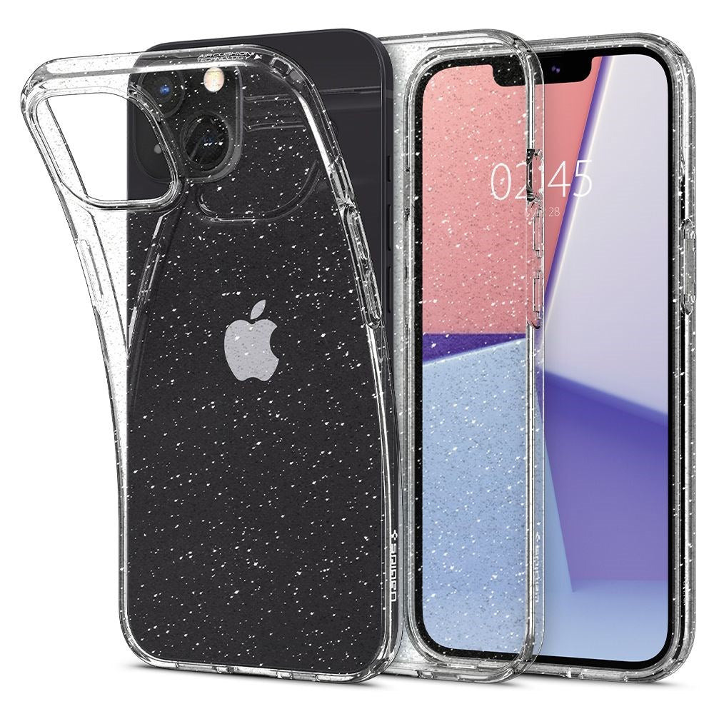 Spigen iPhone 13 Liquid Crystal Glitter Deksel - Gjennomsiktig