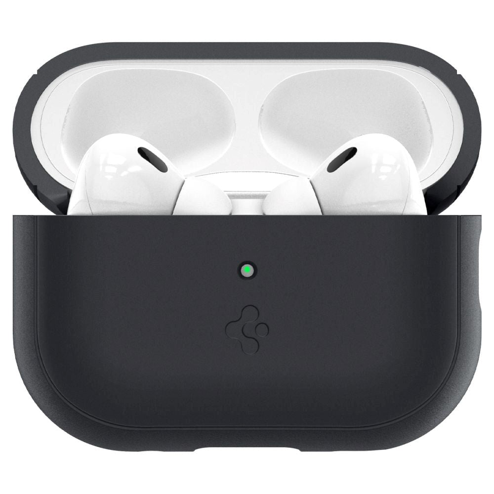 Apple Airpods Pro (2. gen.) Spigen Silicone Fit Deksel m. Stropp - Svart