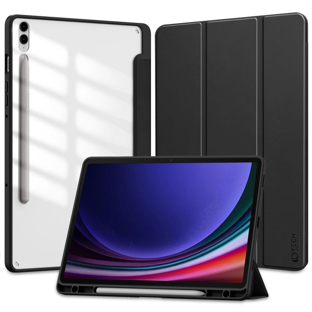 Samsung Galaxy Tab S9 FE+ (Plus) Tech-Protect SC Hybrid Tri-fold Deksel - Svart