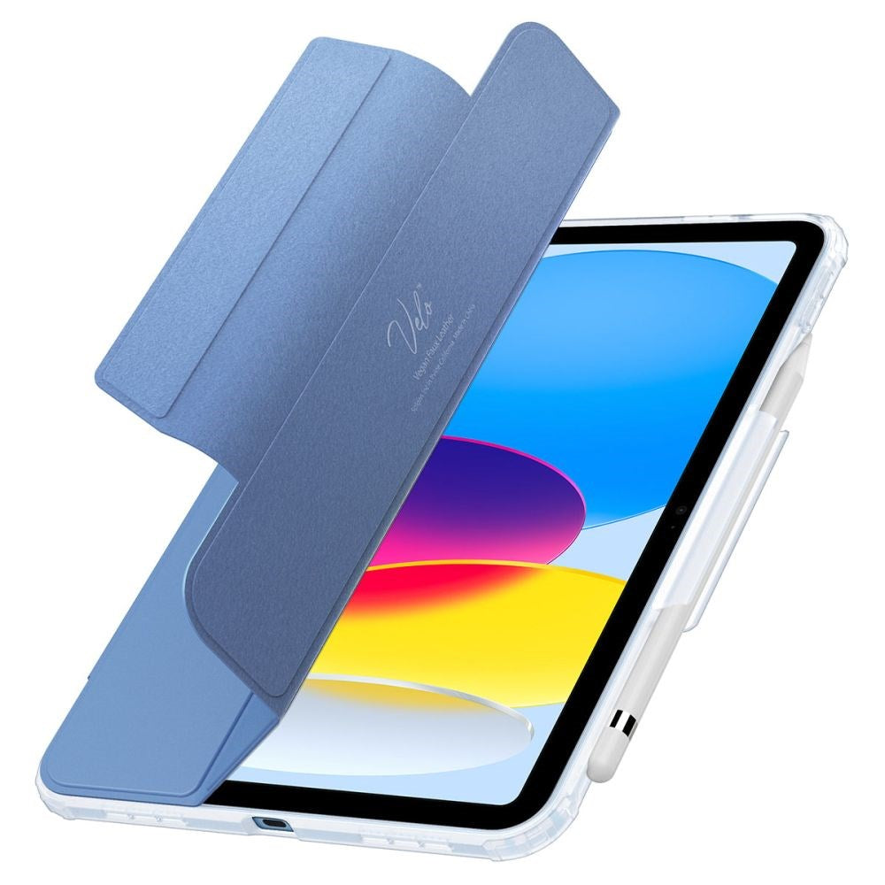 iPad 10.9" (2022) Spigen Ultra Hybrid Pro Flip Deksel - Gjennomsiktig / Blå