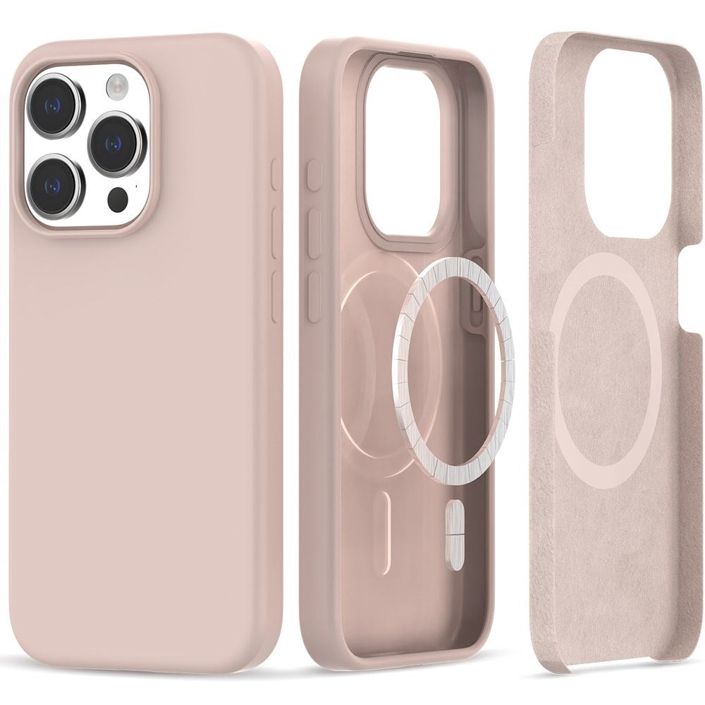 iPhone 15 Pro Tech-Protect Silikon Deksel - MagSafe Kompatibel - Candy Pink