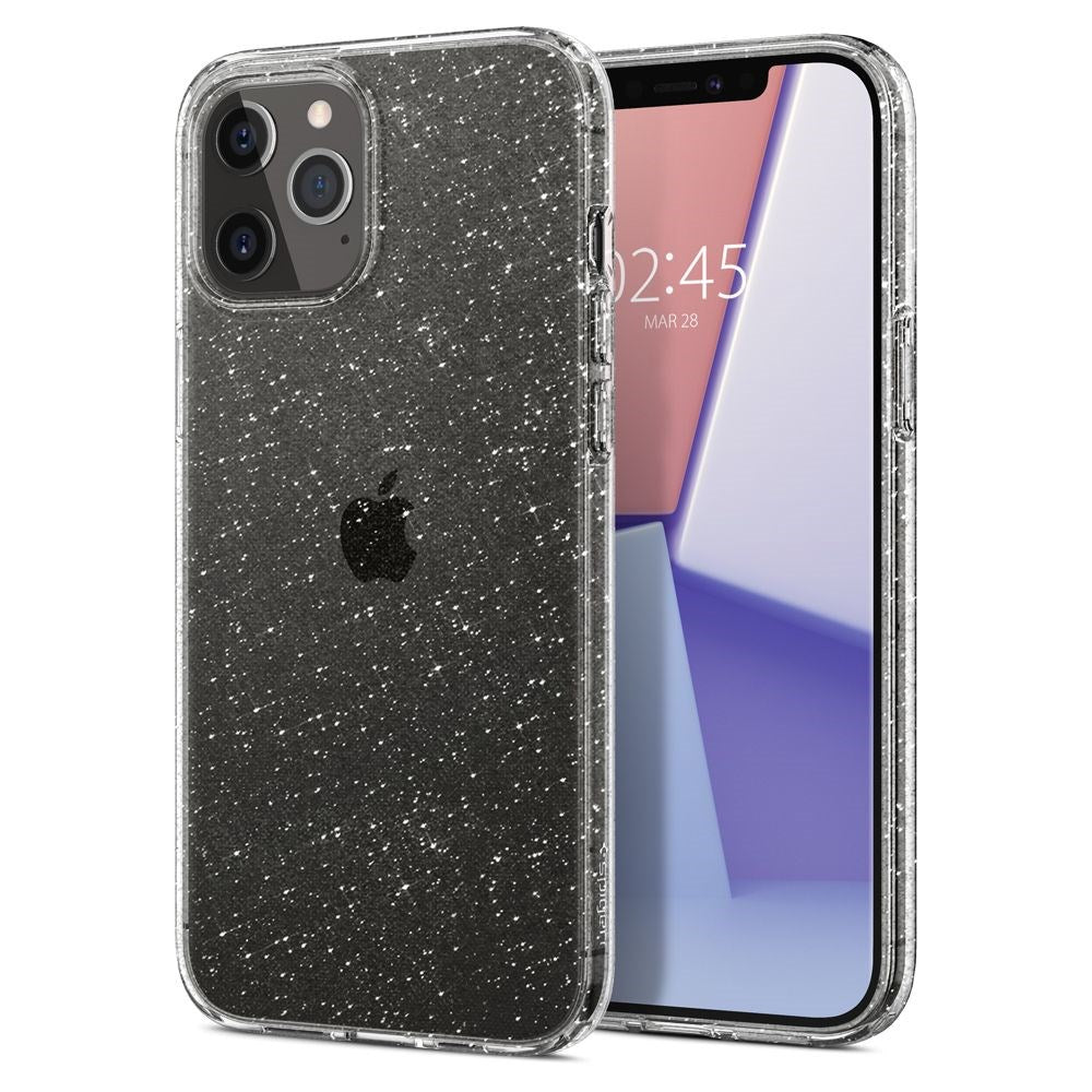 iPhone 12 Pro / 12 Spigen Liquid Crystal Deksel - Gjennomsiktig / Glitter