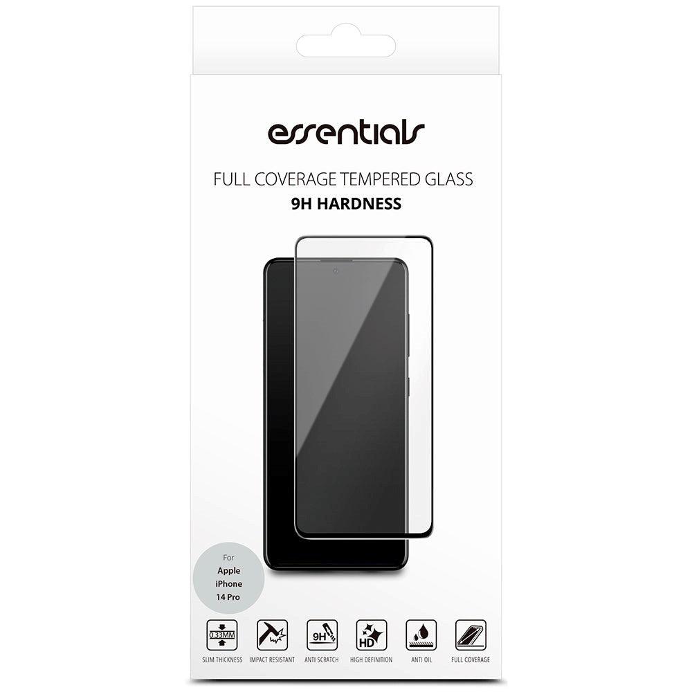 iPhone 14 Pro Essentials Case Friendly Skjermbeskytter - Gjennomsiktig