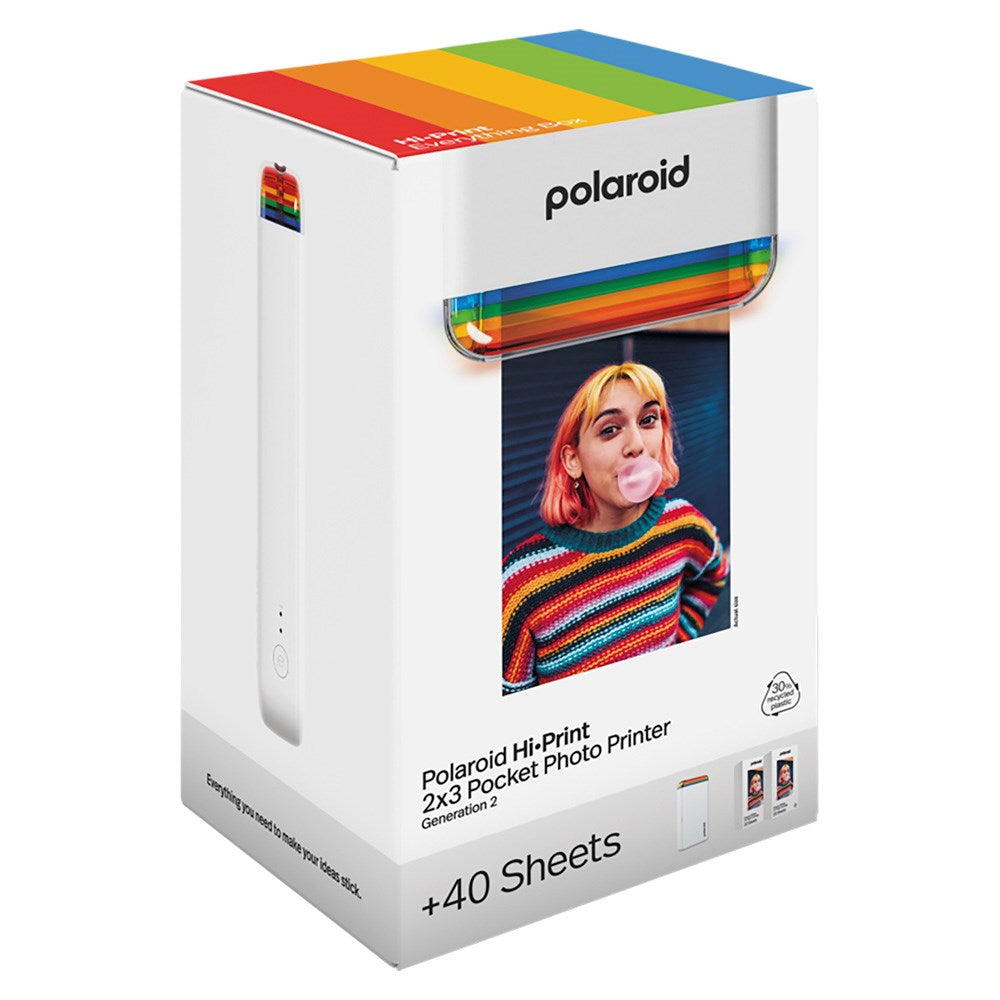 Polaroid Hi-Print Gen. 2 Everything Box m. Mobil Fotoskriver og 40 stk. Fotopapir - Hvit