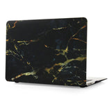 Macbook Air 11.6 Inch Marble Deksel - Svart/Guld