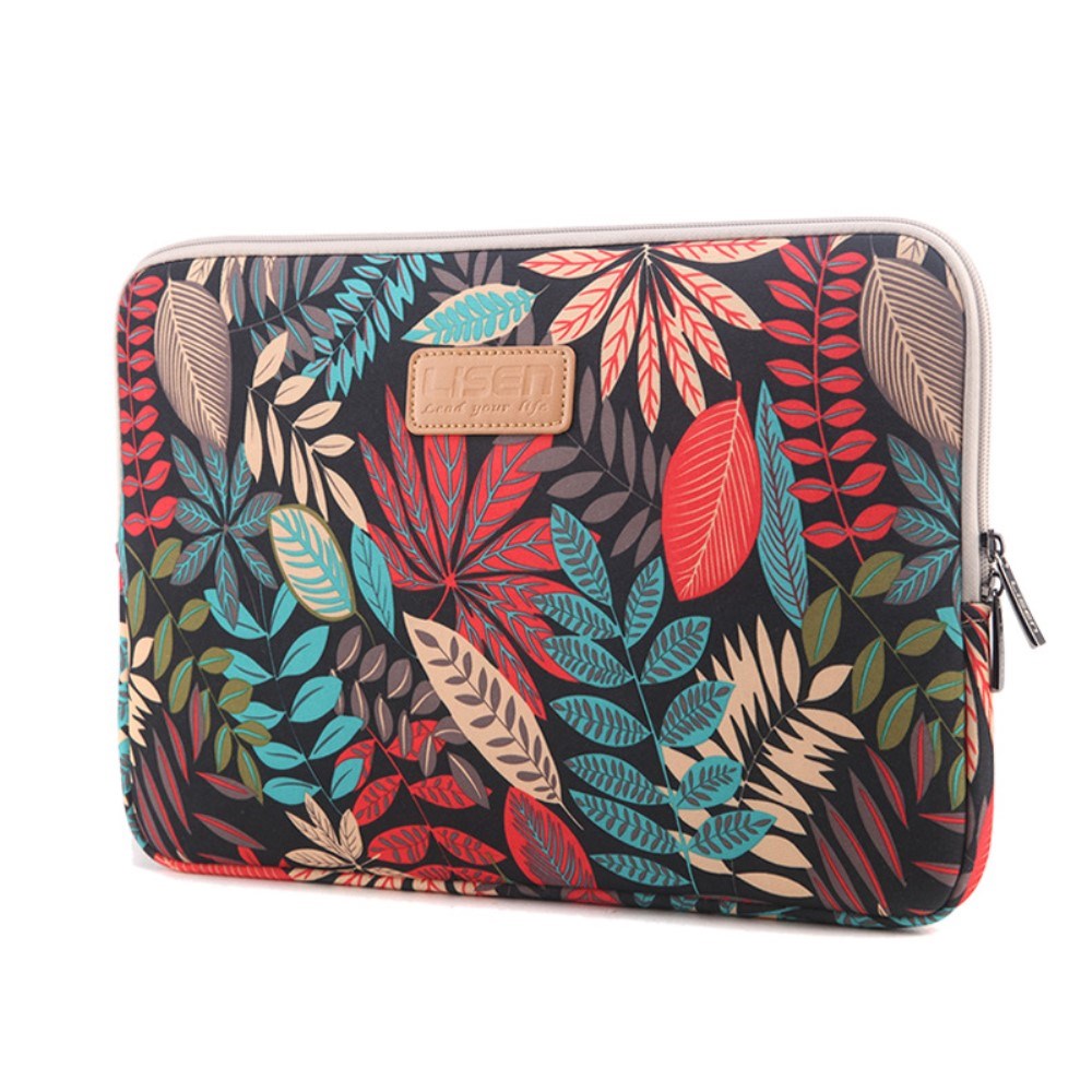 Lisen Laptop 15" Sleeve (36.5 x 25.5 cm) - Blomster - Svart