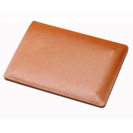 SOYAN MacBook / Laptop 13" Skinn Sleeve m. Lomme (33 x 24 cm) - Brun