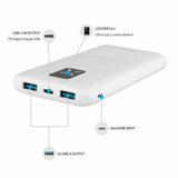 Fixed Zen 10 USB-C PD 20W Power Bank 10,000 mAh - Hvit