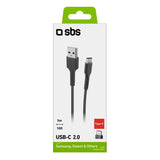 SBS USB-C Kabel - 3 Meter - 480 Mbit/s - Svart