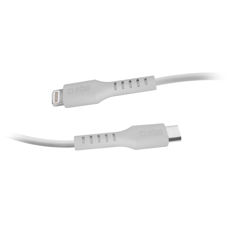 SBS USB-C til Lightning Kabel - 2 Meter - MFI - 480 Mbit/s - Hvit