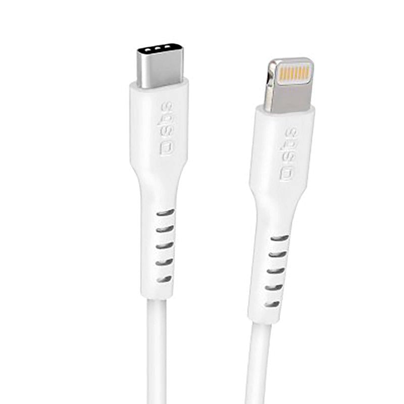 SBS USB-C til Lightning Kabel - 3 Meter - MFI - 480 Mbit/s - Hvit