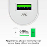 SBS 20W Billader med USB-A AFC & USB-C PD - Hvit