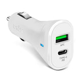 SBS 20W Billader med USB-A AFC & USB-C PD - Hvit