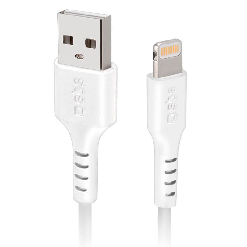 SBS USB-A til Lightning Kabel - 1 Meter - MFI - 480 Mbit/s - Hvit